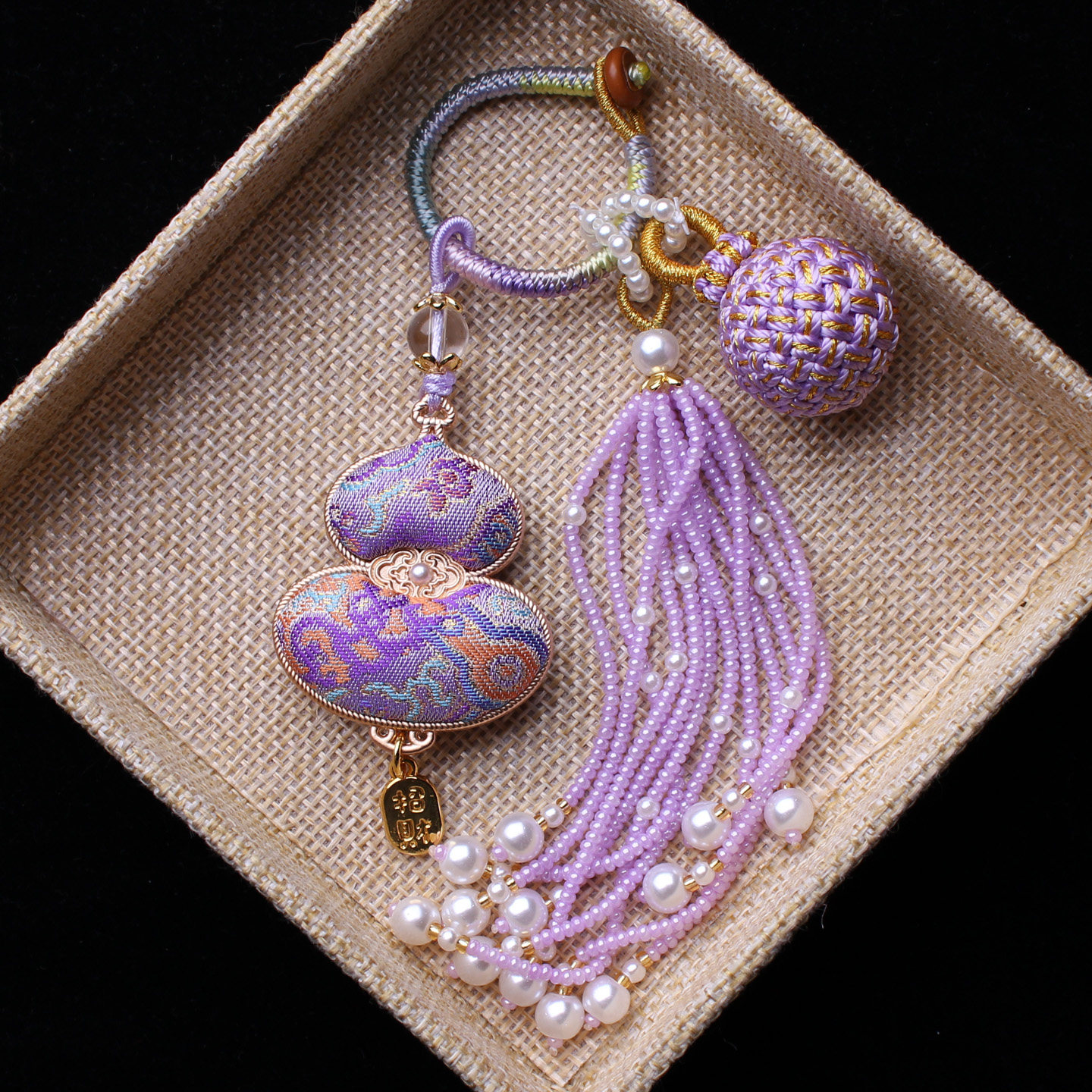 非遗宋锦双面葫芦包包压襟挂件流苏穗子编织有球必应汉服钥匙挂饰,饰品/流行首饰/时尚饰品新,压襟挂件,淘宝优惠券,粉丝福利购,淘宝优惠卷