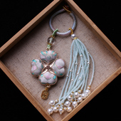 四叶草宋锦非遗成品挂件流苏包挂古风汉服挂饰车挂配饰钥匙扣装 饰