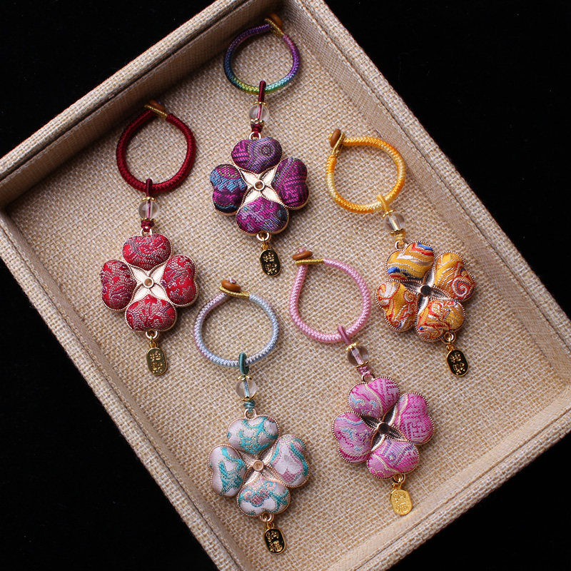 非遗宋锦四叶草钥匙扣挂件包包挂饰旗袍汉服压襟装饰腰挂饰品,饰品/流行首饰/时尚饰品新,压襟挂件,淘宝优惠券,粉丝福利购,淘宝优惠卷