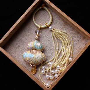 非遗成品宋锦葫芦挂件流苏穗子包挂古风汉服挂饰diy车挂配饰吊坠