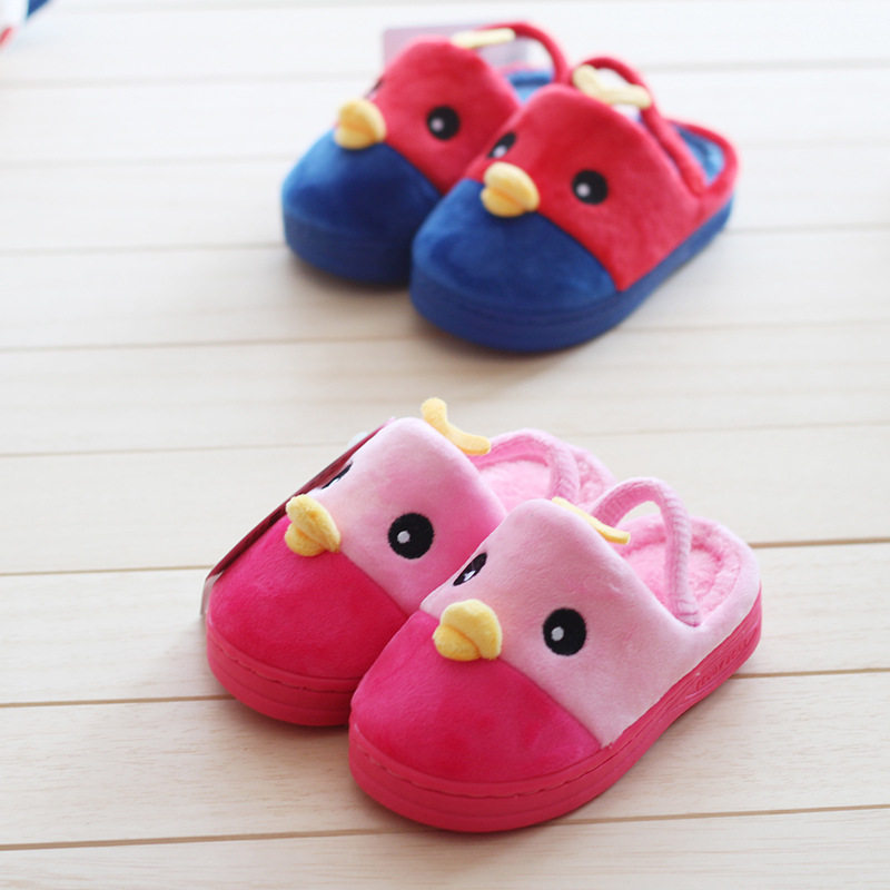 Pantoufles enfants en suède pour hiver - semelle caoutchouc - Ref 1006045 Image 3