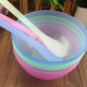 美容院专用塑料面膜碗加勺子套装 大号调配工具水疗用品自制调膜碗