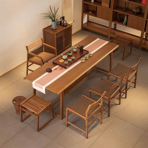 祥福新中式茶桌椅组合家用茶室