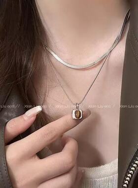 2026新款钛钢项链女秋冬毛衣链感女潮加长款嘻哈ins卫衣链