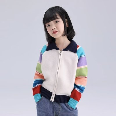 女童春秋外套2024新款儿童时髦秋装针织衫女大童秋季洋气毛衣开衫