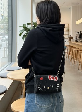 Rhinestone Bag女士闪钻包单肩斜挎单肩包链条包chains purse