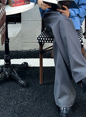 TAKYE A字廓型感打褶西裤 直筒宽松版型 抗皱易打理面料