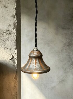 日式做旧铁艺复古民宿咖啡厅卧室餐厅吧台生锈艺术中古老物件吊灯