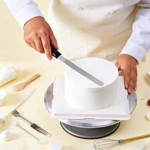 7英寸奶油小抹刀不锈钢直吻曲吻裱花刀蛋糕胚修边抹平面造型刮刀