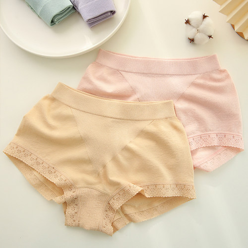 日系内裤女士弹力中腰三角裤头