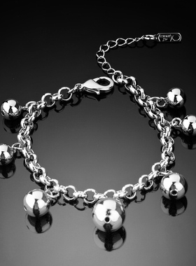 欧美风吊饰925银韩版不掉色手链