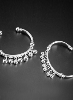 学生铃铛925银百搭日韩风手镯