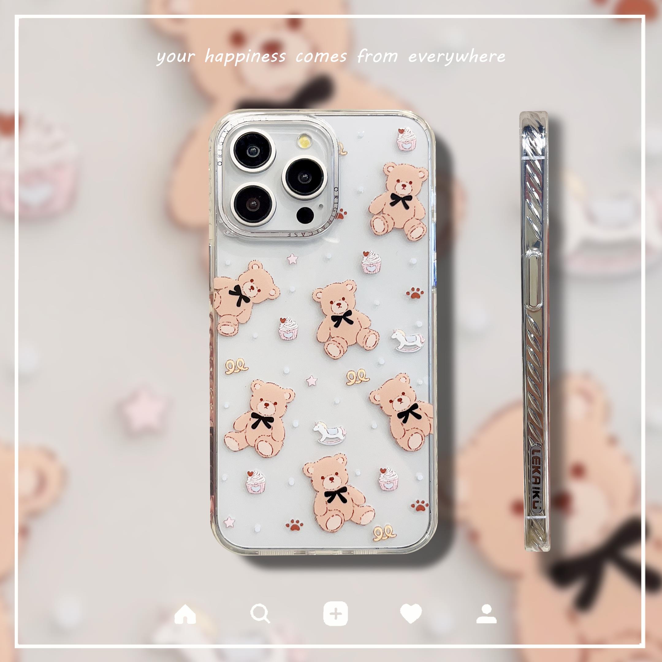 原创日韩新款17ProMax手机壳可爱16pro卡通苹果15极简设计14plus简约iPhone13个性小众12INS风11全包防摔套