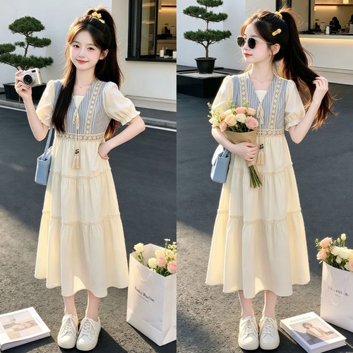 女童夏季法式超仙连衣裙