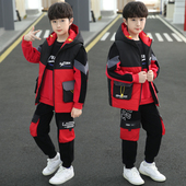 男童加绒套装 三件套中大童男孩衣服帅气休闲 儿童装 秋冬装 2025新款