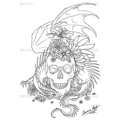 Procreate纹身刺青31款插画创作图案纹样设计iPad绘画工具笔刷包