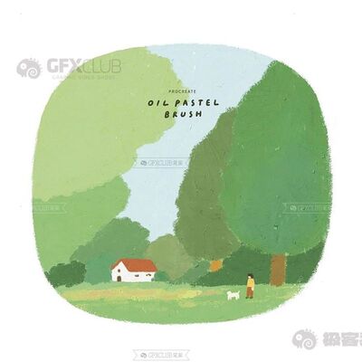 Procreate蜡笔油画棒粉彩画套10款多功能插画创作iPad绘画工具