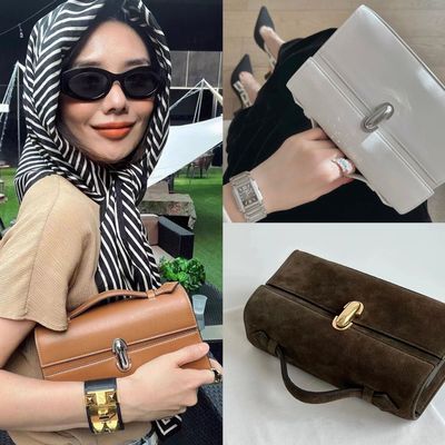 小众手提包真皮手拎小方包法式简约牛皮包包高级感手拿包