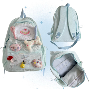 日光欲原创软妹双肩包可爱学生少女小众设计大容量通勤背包书包女