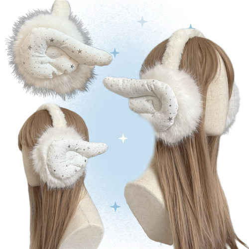 日光欲原创Y2K耳罩冬季毛绒保暖耳包护耳Lolita二次元耳套耳捂子