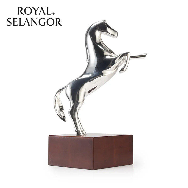 皇家雪兰莪ROYAL SELANGOR雕塑马雕像纯手工进口锡制桌面摆件送礼