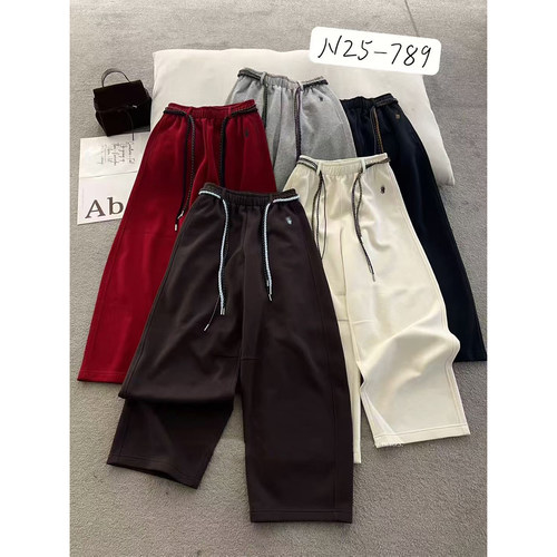 欧货N9卫裤女2025新款女装宽松显瘦百搭弯刀裤休闲裤秋冬长裤