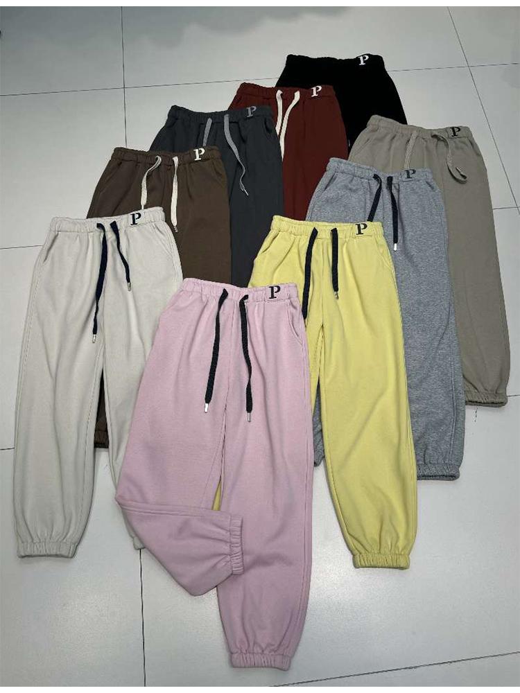 中腰韩版宽版长裤加绒卫裤