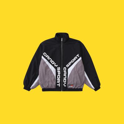 CANDYMADE秋季运动复古系列双面运动黑色宽松夹克