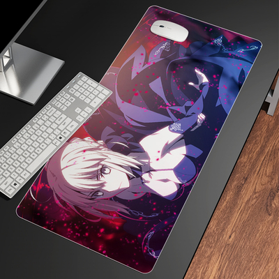 fate周边FGO二次元动漫鼠标垫黑saber美女大桌垫男生电脑键盘垫01