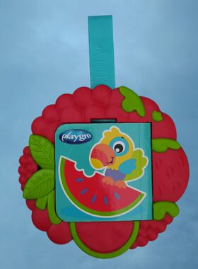 Playgro撕不烂可啃咬红葡萄识物卡 儿童宝宝婴儿早教益智婴儿书