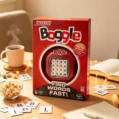 Scrabble Boggle 电子计时英文单词桌游｜极速拼词益智游戏