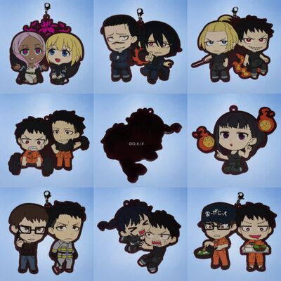 FIRE FORCE官方橡胶挂件 Shinra Maki Tamaki Arthur Hibana Iris