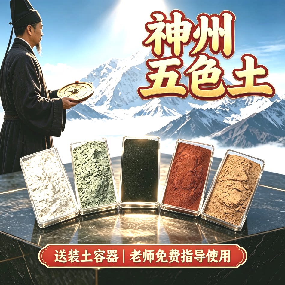 正宗正品五方土开业乔迁东北西北厨房火烧天门奠基天然五色土厕所