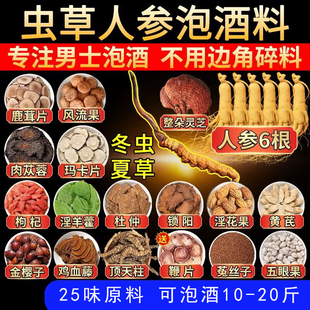 泡酒的药材专用男士人参十全套装泡酒材料肾配方药酒补大鞭泡酒料