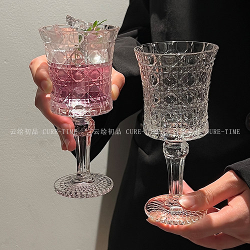 云绘初品钻石高脚浮雕香槟杯