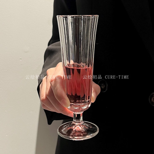 复古法式ins风高脚玻璃香槟杯