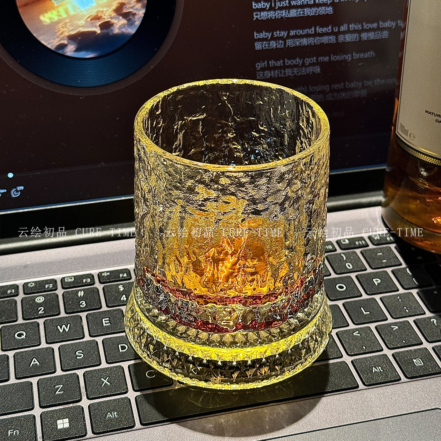 水晶玻璃杯威士忌酒杯江户切子星芒杯家用送礼收藏级轻奢工艺品