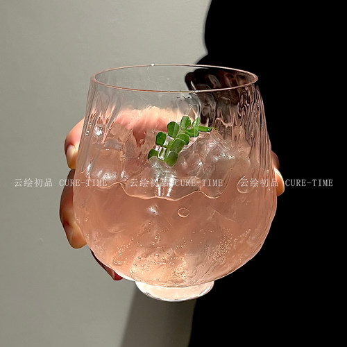 云绘初品新中式条纹玻璃啤酒杯