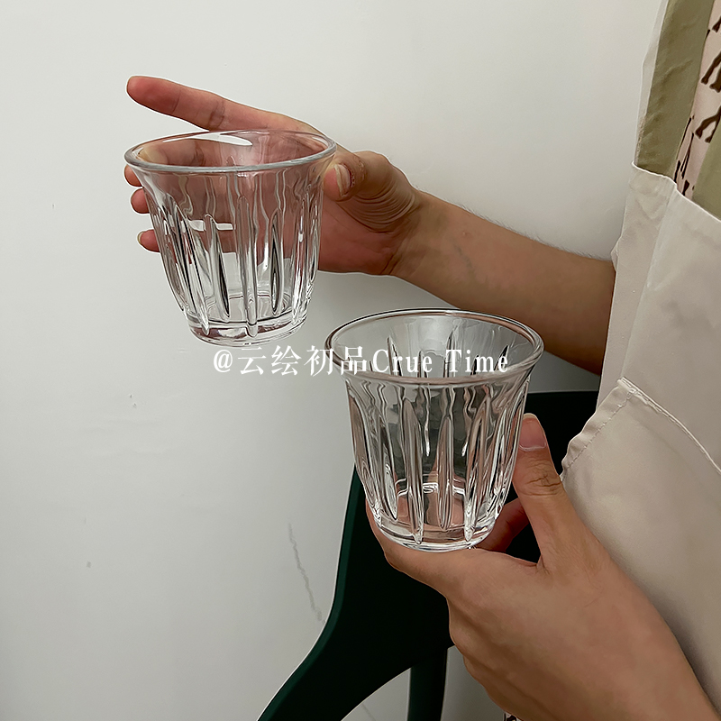 (买1送1)ins轰炸耐热钢化杯咖啡杯澳白拿铁杯复古冰美式玻璃杯