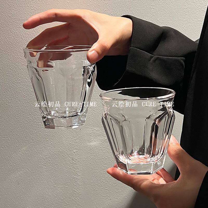 创意酒缸ins冰块酒杯轻奢玻璃杯高级水杯咖啡杯水杯子威士忌