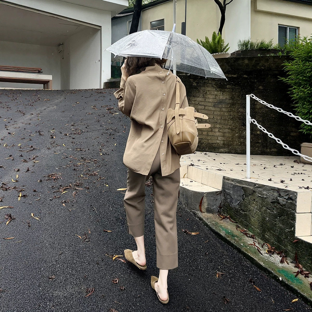 S家 日系26早秋新款天丝羊毛七分烟管裤百搭通勤休闲裤显瘦裤子女
