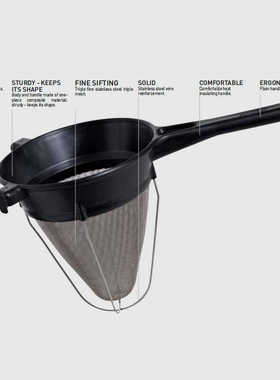 法国进口Matfer 粉筛漏斗过滤网筛火锅捞面油渣过滤漏勺耐高温