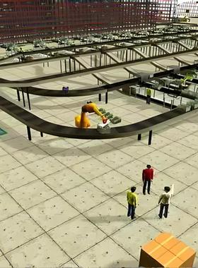 flexsim仓储agv物流密集库穿梭车间医院码头仿真系统建模动画代做