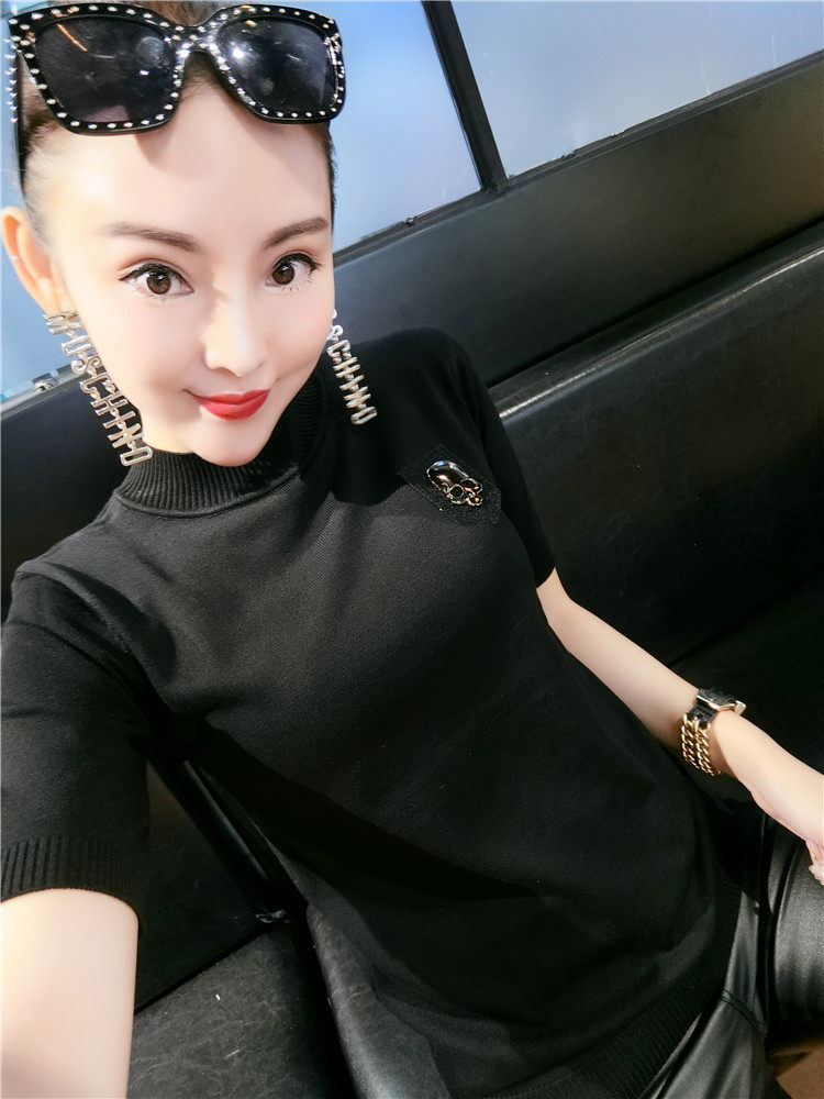 Large size women fat mm new pattern Autumn and winter Add fertilizer XL Short sleeved Sweater Half a Socket Versatile Base coatin the Women's clothing/Boutique , Large size women  category - from Buy2taobao.com to provide professional Taobao agent buy service