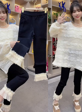 高腰显瘦潮设计感九分裤时休闲裤