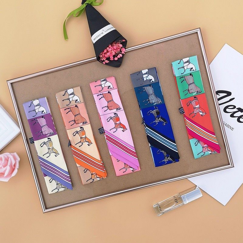 夏天新款韩版长条小丝带领巾缠包绑带包包手柄丝巾女仿真丝围巾