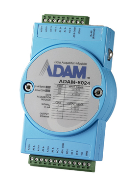 研华adam-6024-a1e ADAM-6024 12通道TCP模块输入/输出 adam6024
