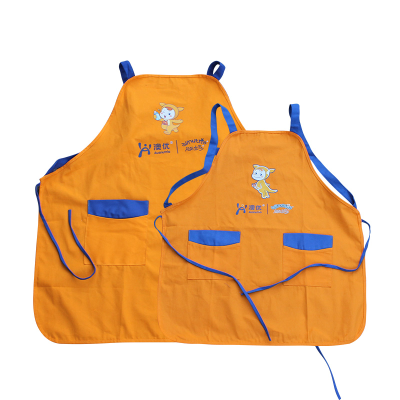 嘻莱洁全棉韩式防污撞色透气围裙