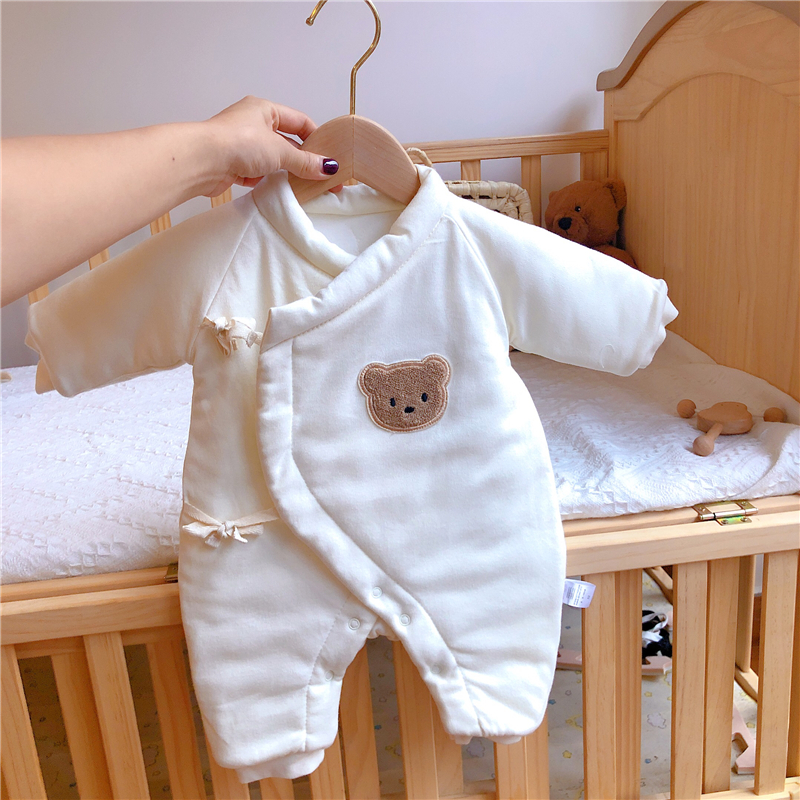 纯棉A类小熊连体衣秋冬顺风包邮