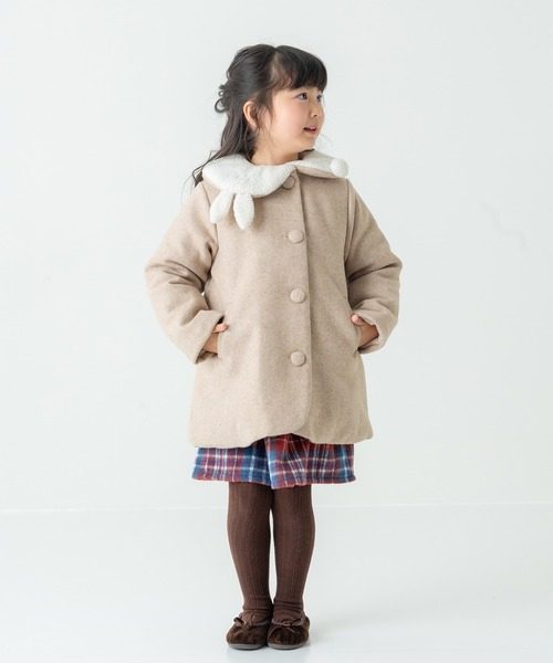 110-130 日单贵牌 lpb 女童大衣外套日本原单童装